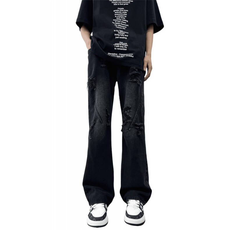 高街夏季破洞牛仔裤显瘦裤子XZ-613-K2466-P60控79,男装牛仔裤,星座610A