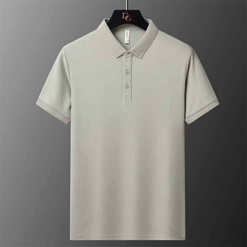 72913-P40直播 高品冰感纯色POLO衫男装多色短袖T恤图片