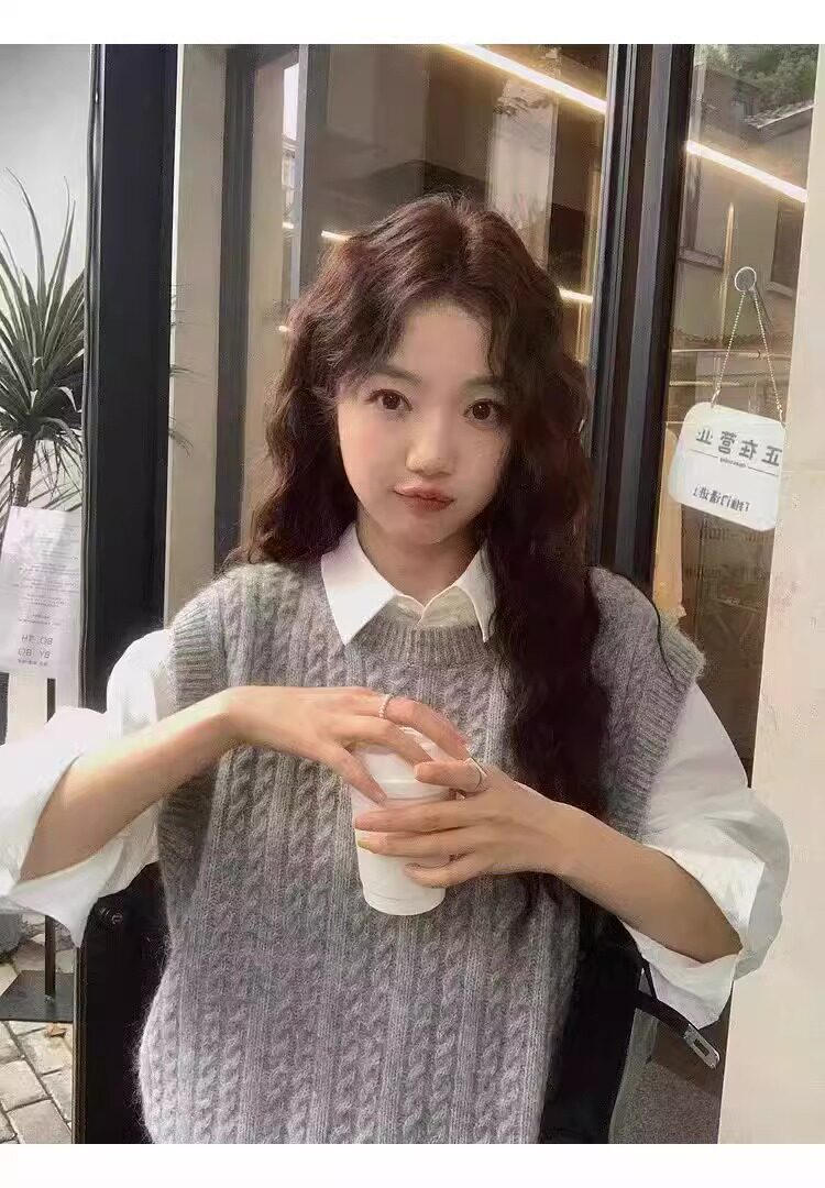 春季新款纯色背心软糯衫女士背心,针织衫/毛衣,解氏羊绒