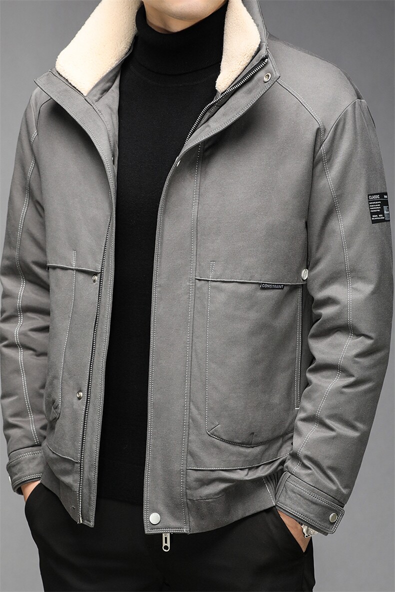 AN9828钱塘2020-3秋冬新款男士翻毛领休闲保暖羽绒服外套P260,男装羽绒服,钱塘207-3