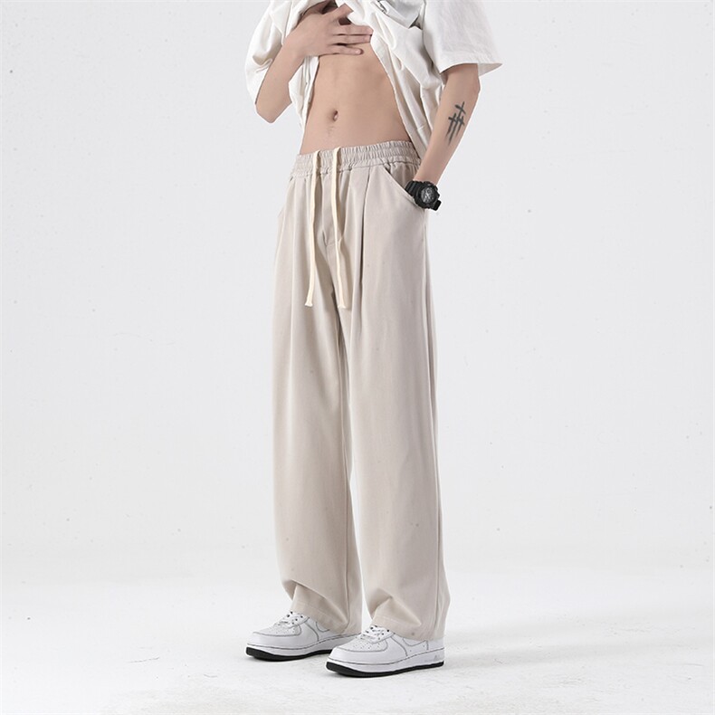 703-K339-P50高品质包边基础款休闲宽松直筒西装裤，男装西服套装，星座703