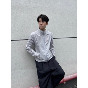 网眼立领防晒衣夏季运动户外轻量外套速干薄款防晒服潮图片
