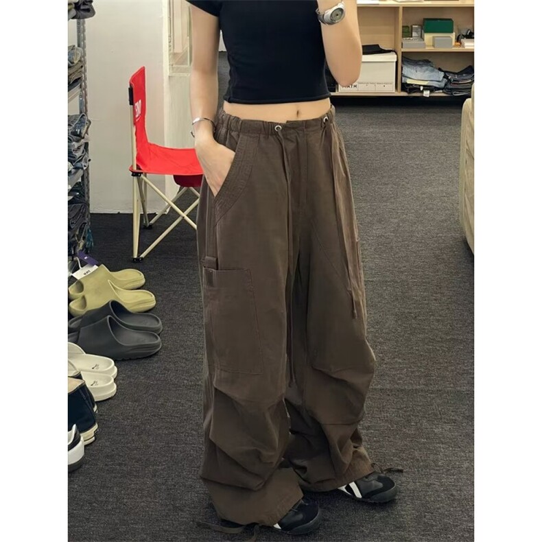 休闲裤男女春季宽松高腰显瘦垂感直筒阔腿裤百搭工装裤子K517,男装休闲裤,星座1116A（原606A-3）