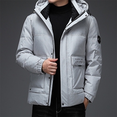 2023新款冬季连帽羽绒服爸爸装加厚时尚棉衣外套DFLDY6008-P285，男装羽绒服，电商B212（原钱塘6029）