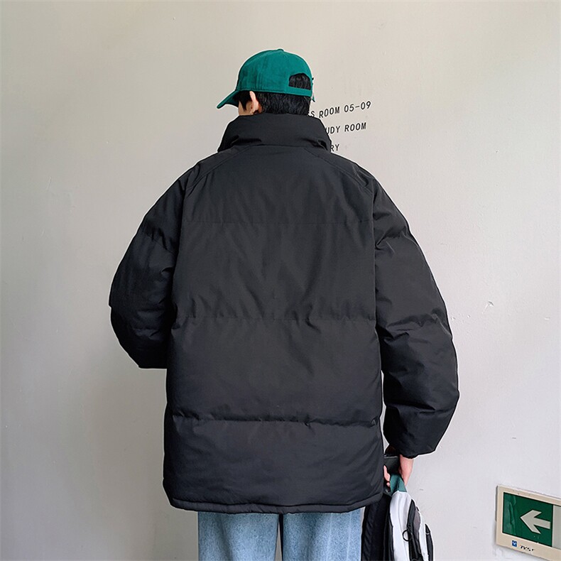 新款男百搭设计感纯色情侣港风棉衣M065-P90控148,男装棉衣,星座717