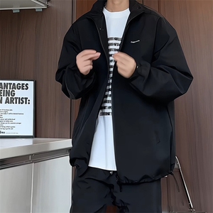 JK9026/P70春装两面穿休闲男外套宽松情侣运动ins百搭夹克两面服图片