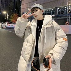 棉衣男冬季连帽棉袄外套韩版潮流宽松面包棉服WT08310B-1-P75，男装棉衣，星座310B-1