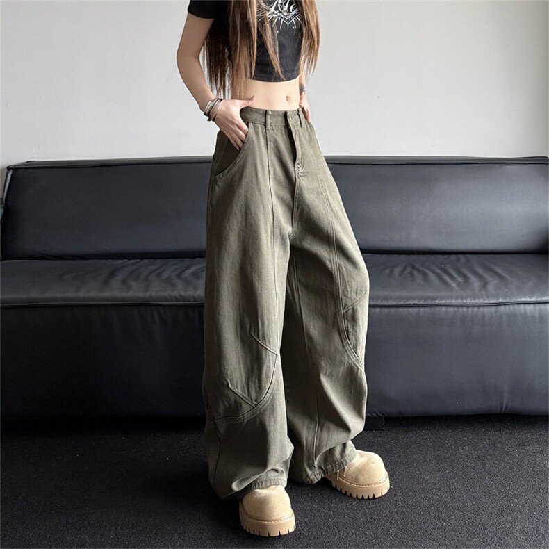 美式高街弯刀牛仔裤男女潮牌个性宽松休闲裤NZ125-P58,男装休闲裤,星座1103-2