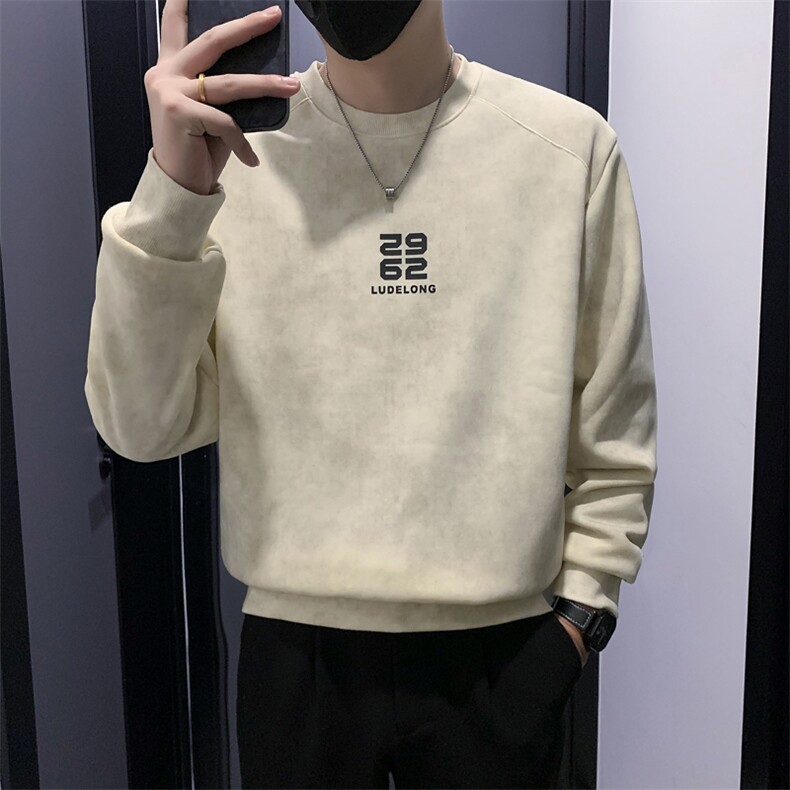 WY2767常规p5888 P68 98 店主风无头风冬季加绒卫衣男图片