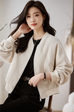 【佐】art●大方休闲时尚宽松简约外套2024冬商场撤柜七号铺女装，女装短外套，姿衣坊