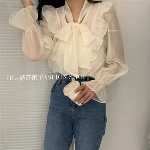 2022春夏新款 仙女纱衬衫,女装衬衫,HL+
