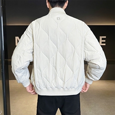 90新标白鸭绒菱格绗缝设计款羽绒服立领保暖外套YR8167-P269，男装羽绒服，电商D342