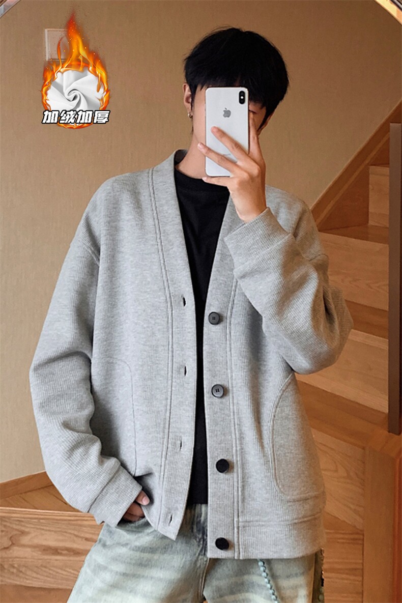 2025HW25633加绒内景大码华夫格开衫卫衣M-5XHW25968-特P45,男装卫衣,电商A022