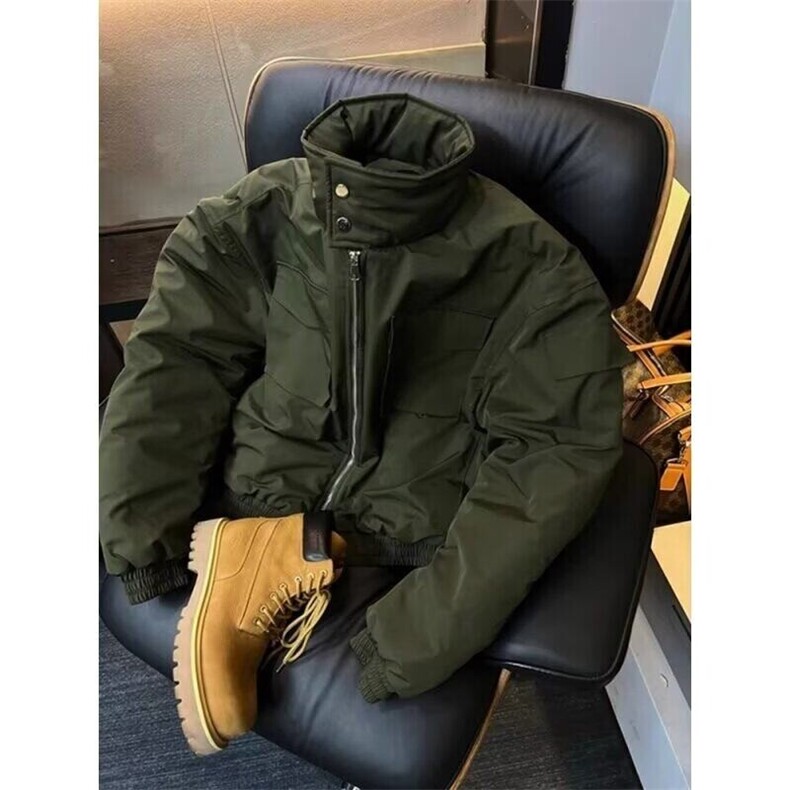 轻骑兵棉服痞帅挺阔高级感宽松加厚百搭短款防风保暖LF1100P95,男装夹克,电商D256-2(原A064-2)