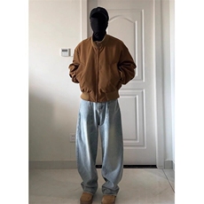 春季新款美式高街廊形飞行夹克复古外套男百搭休闲情侣棒球服上衣，男装夹克，星座506A