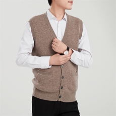 V领时尚气质百搭纯色潮流简约2024年秋季马甲男装，男装背心/马甲，牧绒家园高端店