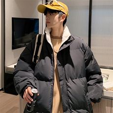 ！2023秋冬新款男士加绒加厚棉服立领百搭棉衣外套MY100特P75，男装棉衣，电商B220