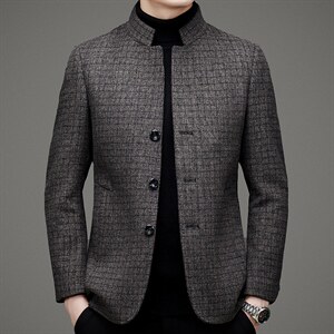 D-A230冬季男士新款毛呢西服大衣羊毛外套呢子西装P280图片
