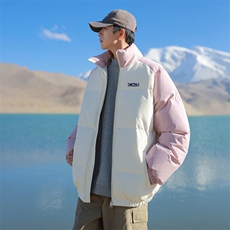 现货抖音得物可供视频三防加厚羽绒拼接棉衣外套面包棉服86626，男装棉衣，电商A486