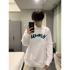抖音得物现货高品质美式宽松圆领印花卫衣新款重磅卫衣ADY112，男装卫衣，电商A443