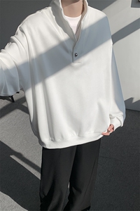 韩系学院风设计cleanfit卫衣简约纯色休闲打底 常规P49加绒P59图片