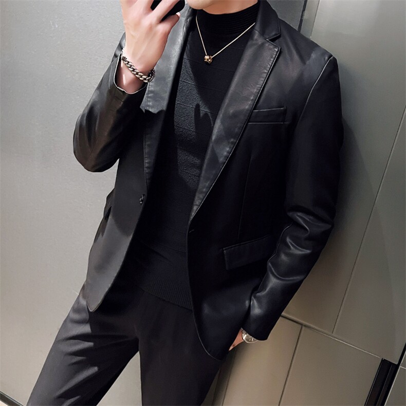 2023秋冬社会小伙PU皮衣男生机车皮夹克帅气休闲外套LE611-P95,男装皮衣,星座1105-3