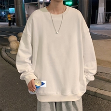 S6061-P28加绒款-P33秋季圆领卫衣男大码韩版宽松长袖外套，男装卫衣，电商A040
