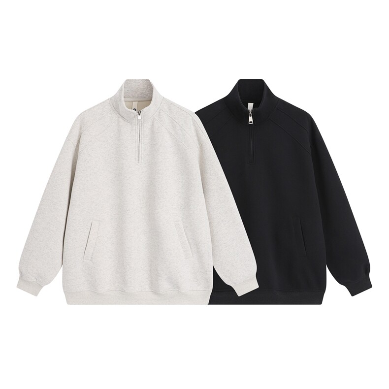 GENIOLAMODE白花灰美式长袖卫衣男女款秋季潮牌宽松休闲情侣外套，男装卫衣，星座1303B