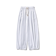 夏季新款大码日系风亚麻棉麻休闲裤直筒阔腿裤男女K303/P75，男装休闲裤，钱塘713