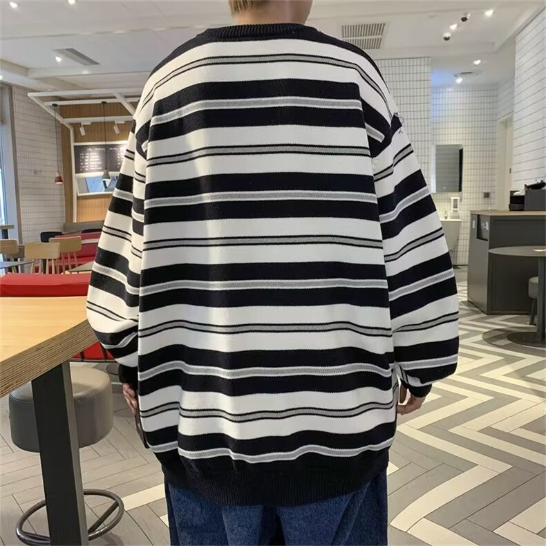 美式街头设计感圆领毛衣男慵懒风休闲针织衫M5557P48,男装针织衫/毛衣,星座1116-2