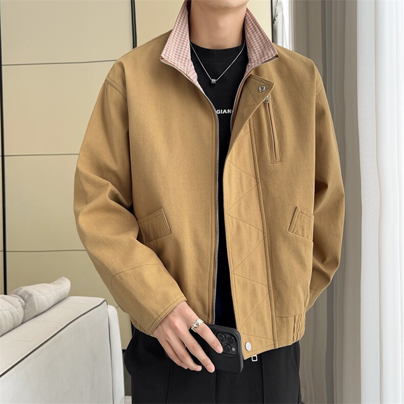 美式vintage豹纹衬衫夹克牛仔短袖外套设计感JK02528-P90,男装衬衫,星座308B-2