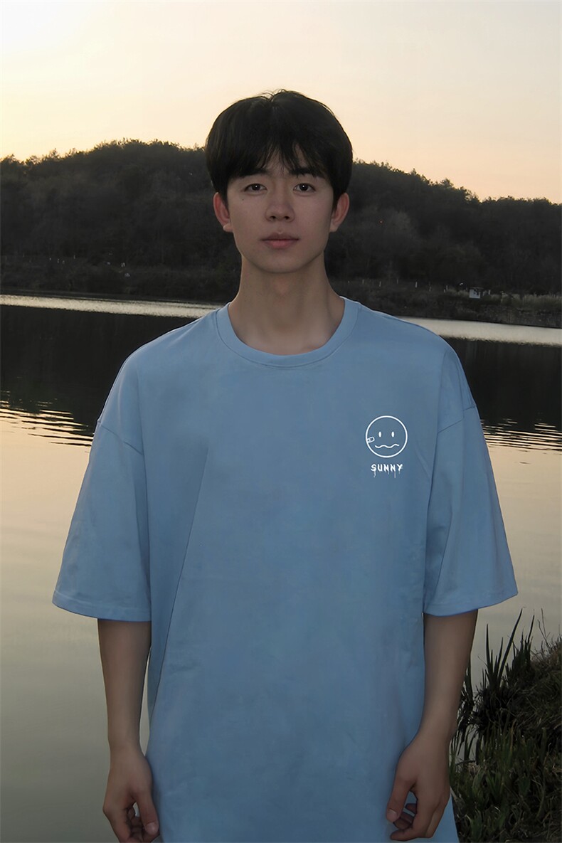 230g重磅纯棉短袖t恤男大码半袖半截袖DX17072-P20,男装T恤,电商A040