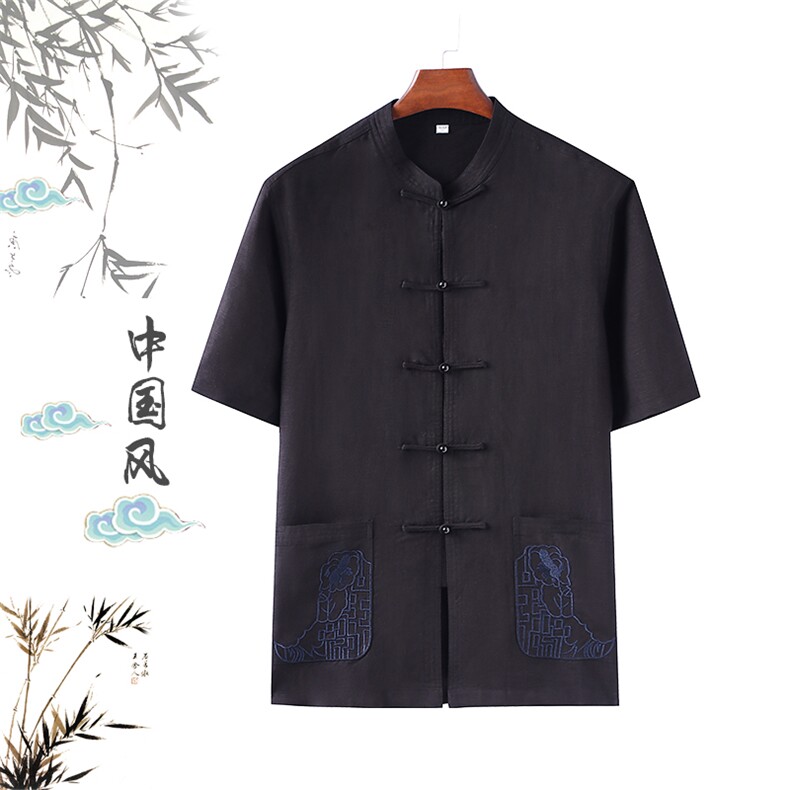 DR2026钱塘2020-2夏季男士唐装套装时尚风两件高品质套P170,男装民族服装,钱塘207-2