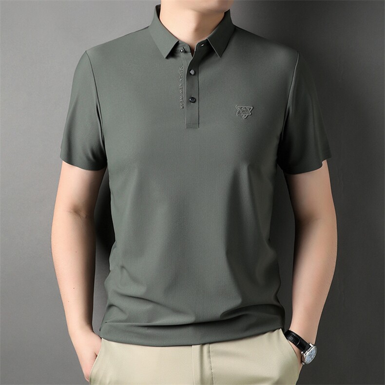 男士短袖t恤polo衫夏装上衣服男装商务翻领夏天半袖体桖2023新款,男装T恤,电商B212（原钱塘6029）
