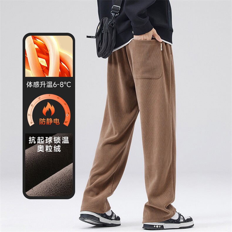 A178-1DY518AP85雪尼尔面料秋冬季加绒美式休闲卫裤,男装休闲裤,电商A178-1