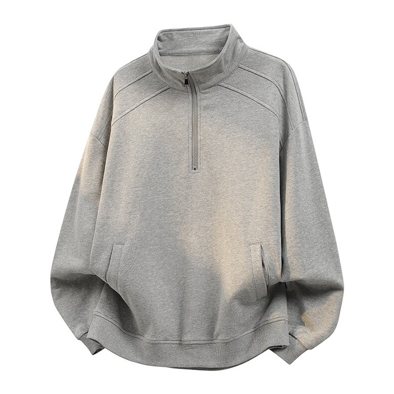 抖音得物高品质二开25秋冬美式宽松结构设计拉链立领卫衣外套W91，男装卫衣，电商A486