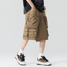 夏季重磅工装水洗五分短裤潮男多口袋休闲裤A436-5262-P6598，男装牛仔裤，电商A436