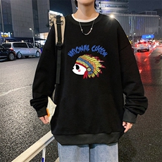 S6196-P28加绒款-P33秋季圆领卫衣男大码韩版宽松长袖外套，男装卫衣，电商A040
