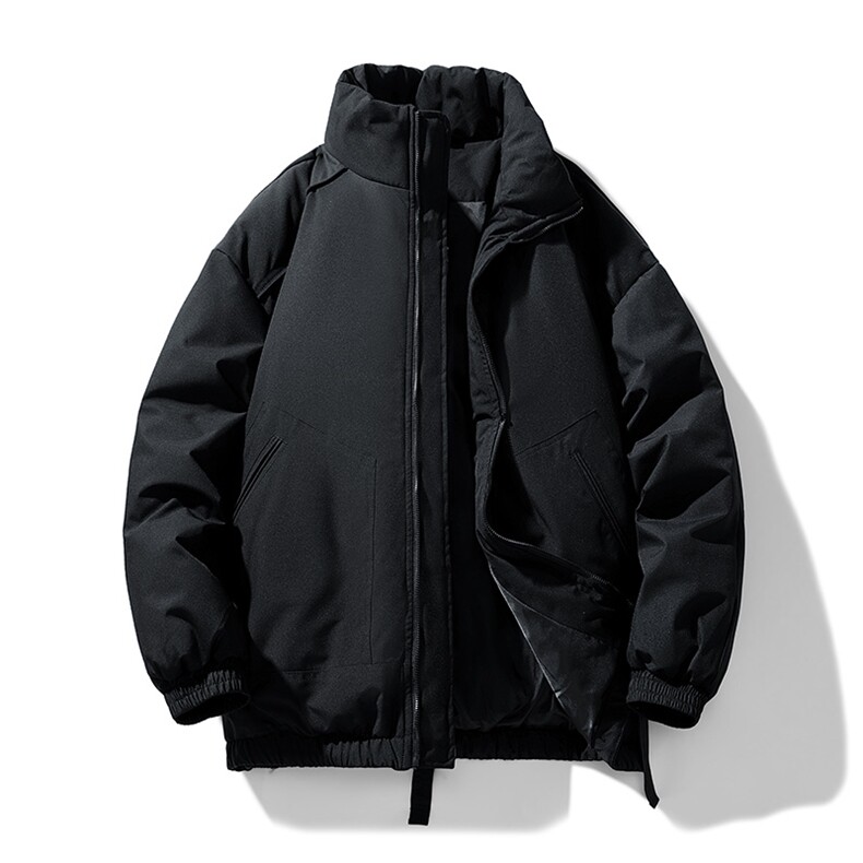 现货冬季美式休闲加厚雪山外套夹克立领纯色三防户外工装棉服,男装夹克,电商A486