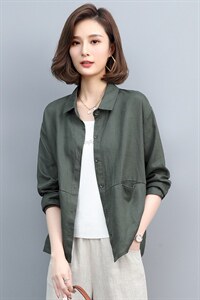 棉麻衬衫女装亚麻上衣2025年春夏季新款妈妈防晒衣长袖女士外套薄图片