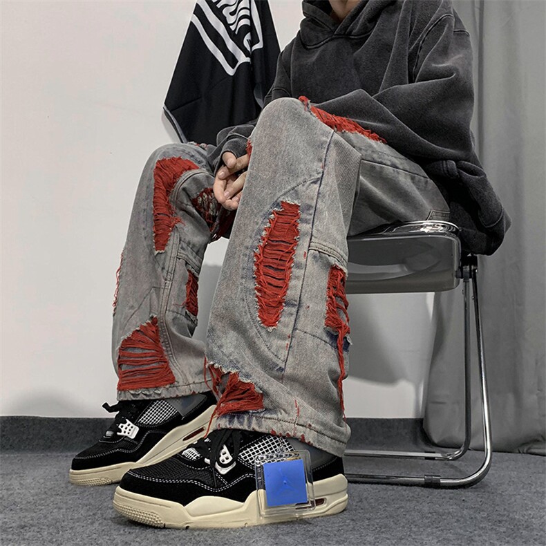 B221新景数据好2023秋装美式ins高街小众牛仔裤LK22039-P65控88,男装牛仔裤,电商B221