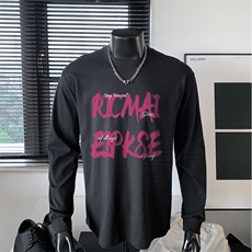 已注册港风纯棉260克高街抖音直播得物品质长袖T恤打底衫T4513P30，男装T恤，电商C408-1(原B339-1)