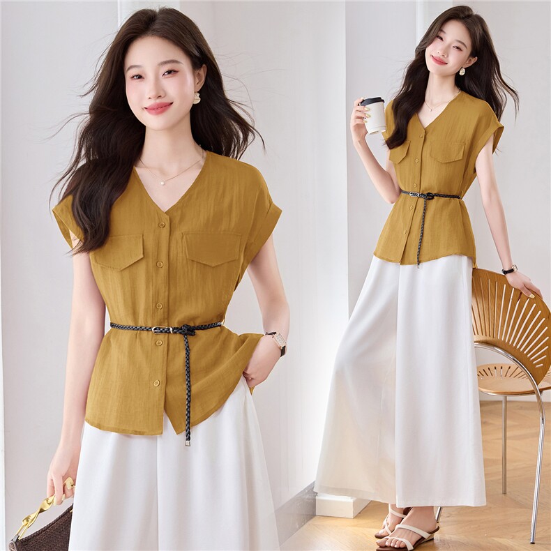 2025夏装新款简约时尚休闲两件套，女装套装/套裙，罗腾