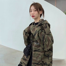 2025春秋女装美式高街连帽卫衣外套女宽松百搭迷彩上衣潮牌，女装短外套，星座506A