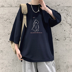 Q11140-P30春夏季七分袖t恤男大码五分袖男短袖中袖大皂风，男装T恤，电商A040