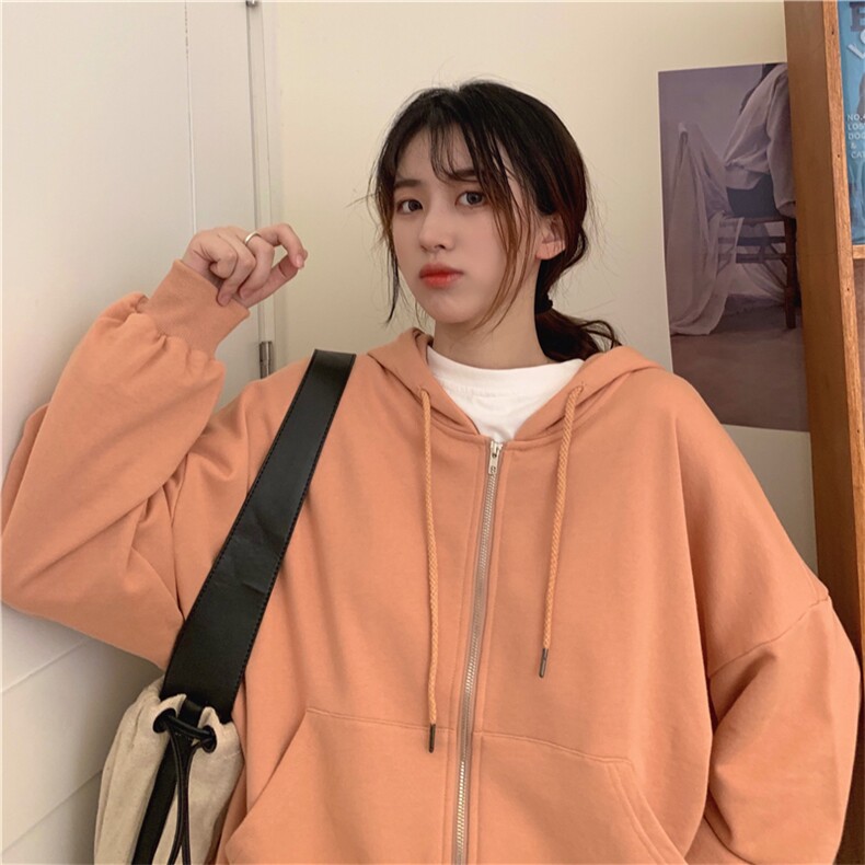 宽松慵懒风开衫上衣连帽卫衣潮ins百搭外套E033，女装短外套，星座911-2(原星座613-2）