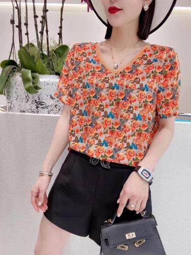 V领花小衫，女装，艾嫚伊