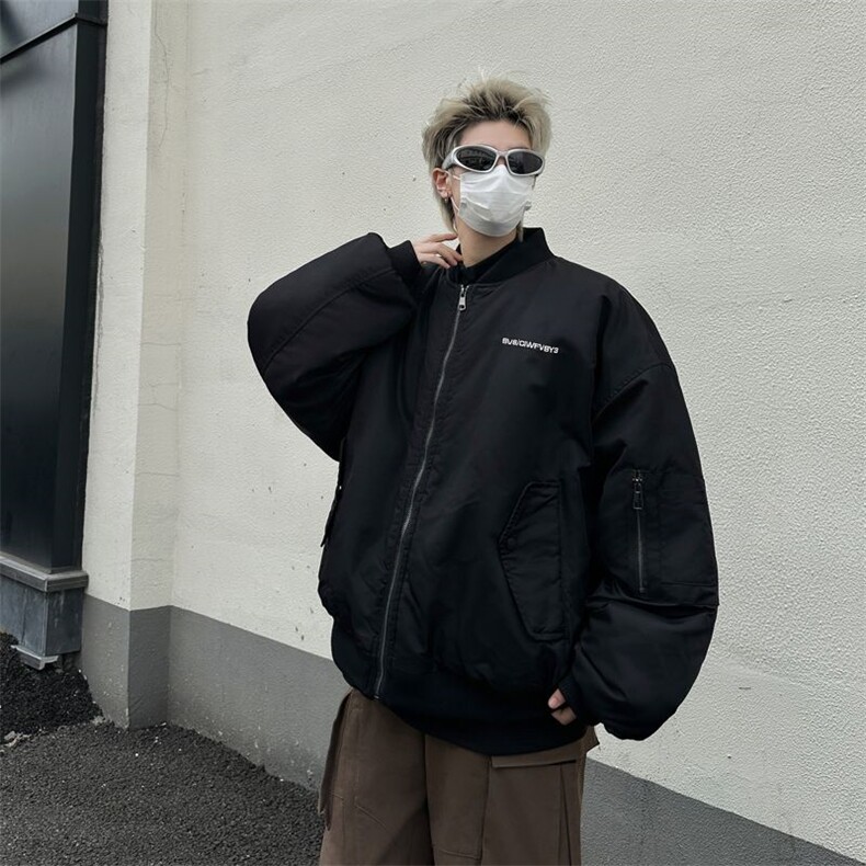 美式复古刺绣棒球棉服外套男女潮牌飞行夹棉夹克外套HY687/P96,男装棉衣,星座506
