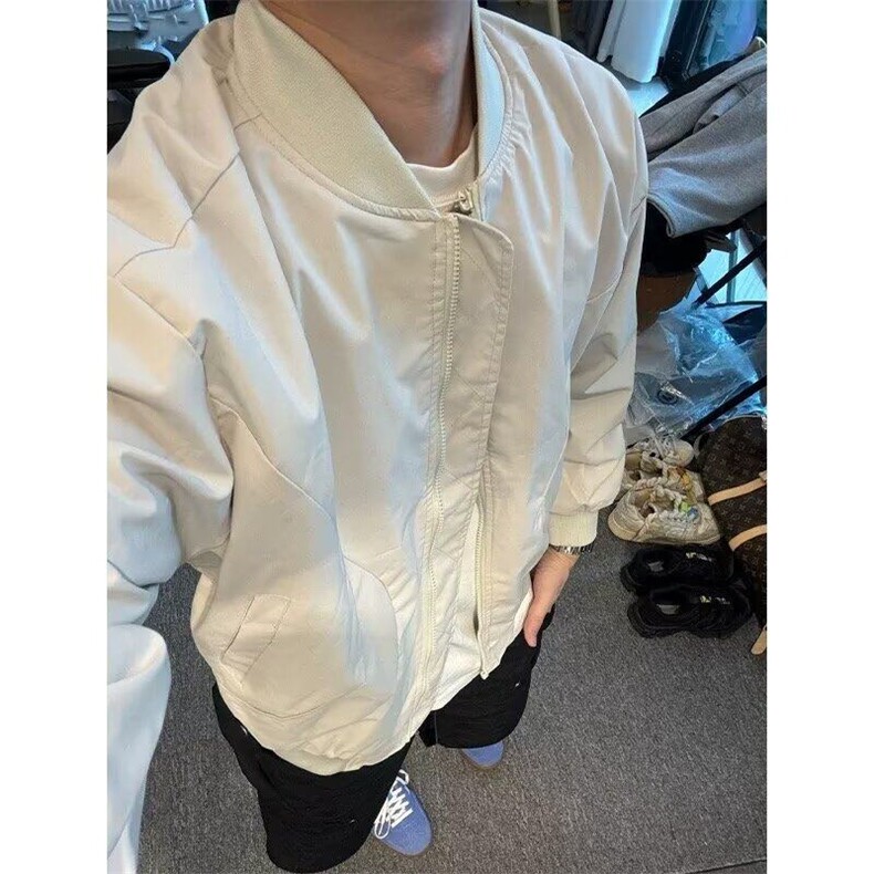 美式ma1飞行员夹克男秋季哈灵顿短款外套复古潮牌cleanfit棒球服图片