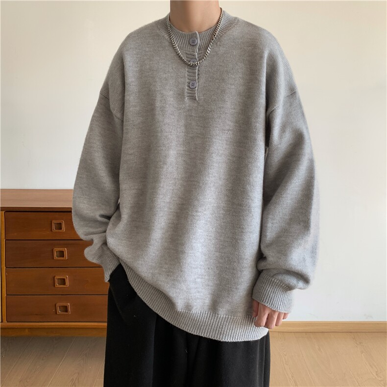 亨利领套头毛衣打底衫针织衫M8605-特P45图片
